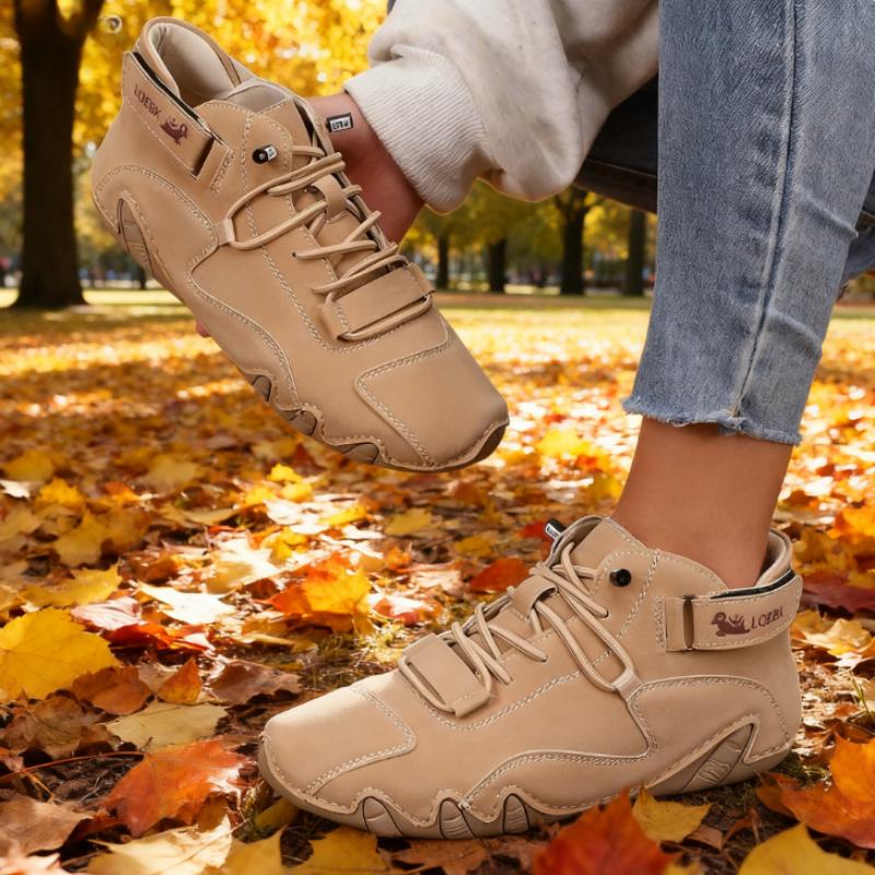 Dámské nové kožené designové boty Lehké Snadné Pohodlné Prodyšné Vhodné Venkovní Cyklistika Chůze Boty s rovnou podrážkou