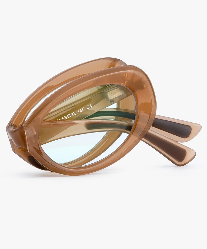 Likkeullou Rc Nirnir Folder Blue Light Glasses Brown