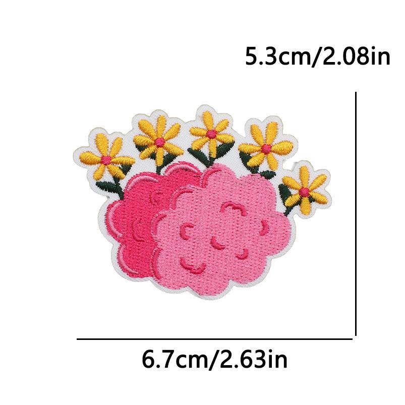 10pcs Lots Flower Letter Slogans Embroidery Patches Butterfly Iron On Patches For Clothing Chrysanthemum Book Sew Stickers 