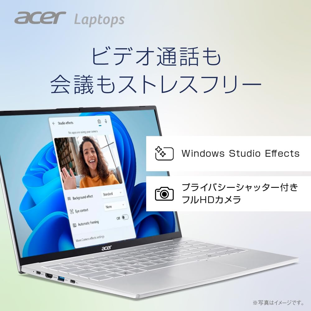 Acer Swift Lite 14 Notebook AI Core Ultra 7 16GB Paměť 512GB SSD WUXGA IPS Panel 990g provoz Full HD Webkamera s posuvným krytem Kompatibilní s WiFi 6