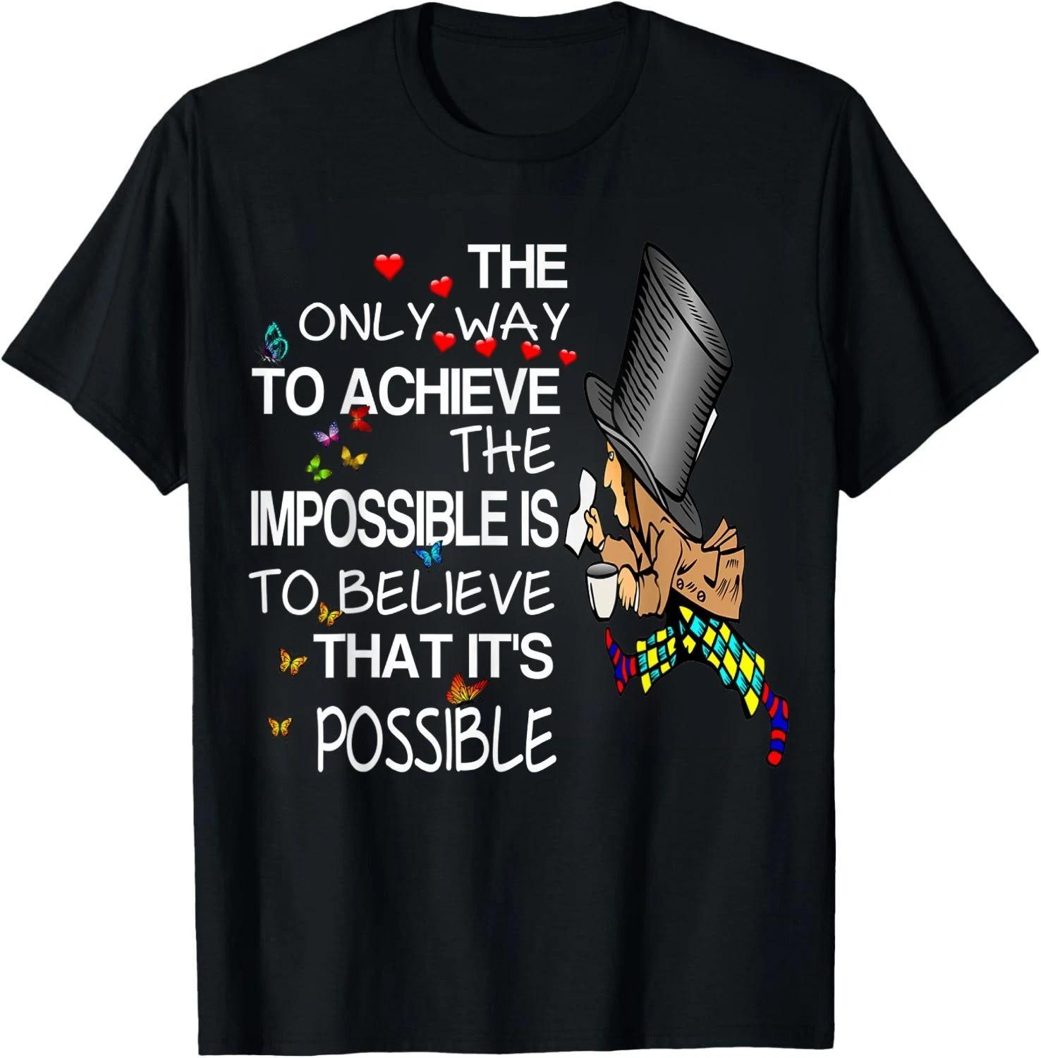 ALICE IN WONDERLAND T-Shirt MAD HATTER Gift Unisex T-Shirt L