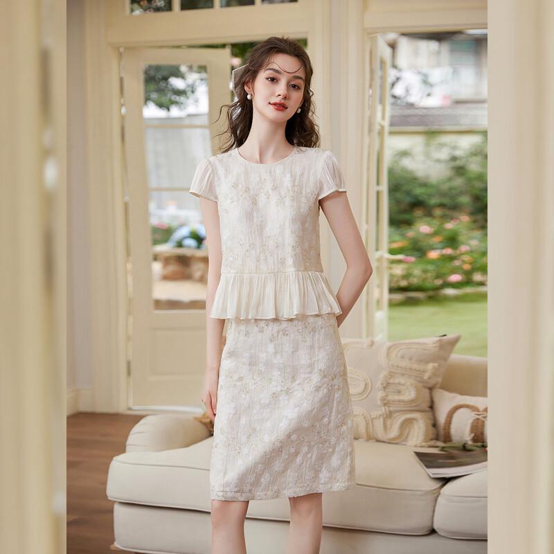 Bailuyu Women s 2026 Summer Round Neck Long Dress L