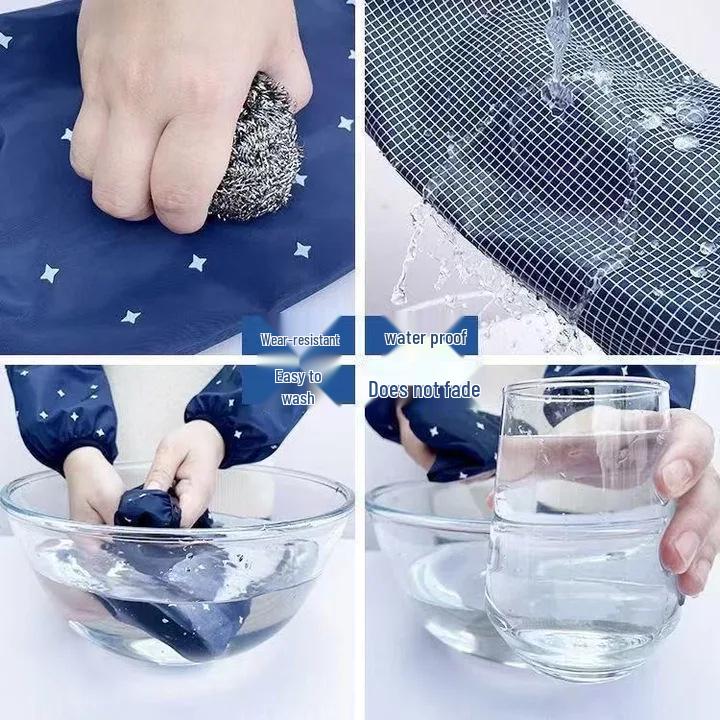 Waterproof & Oilproof Women's Sleeves: Autumn Winter Anti-Stain Protective Cuffs for Kitchen & Housework