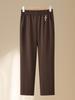 Fashionable High-Waist Elastic Trousers for Middle-aged and Elderly Women - Autumn Casual, Loose Fit