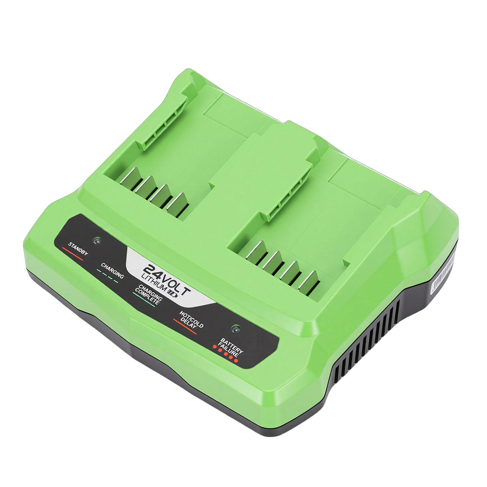 Зарядное устройство для аккумуляторов Greenworks 29842 29852, для беспроводных электроинструментов, двухпортовая зарядная станция для литиевых аккумуляторов