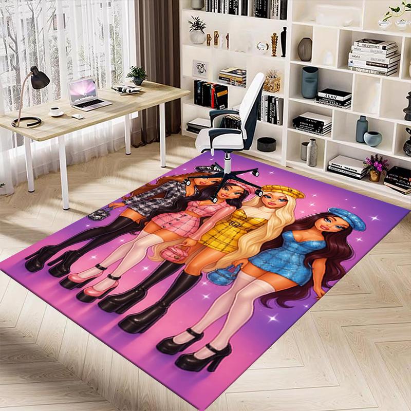 1pc Fashionista Style Carpet Anti Slip Polyester Floor Mat for office.Bedroom