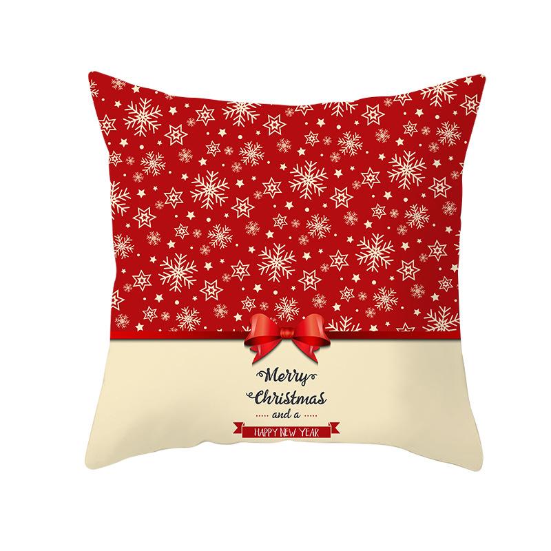 Red Series Christmas Pillow Covers for Home Use, Peach Skin Pillow Covers, Sofa Cushion Covers