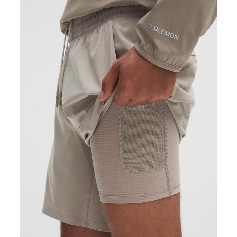 Lululemon Pace Breaker Lined Short 7  Warm Ash Grey