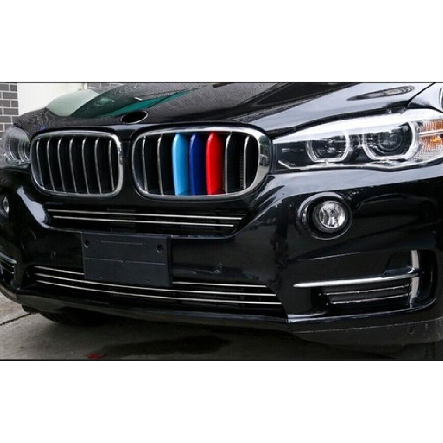 For BMW X5 F15 14-18 3-Colors Multicolor Front Grille Grill Strips Trim 3PCS