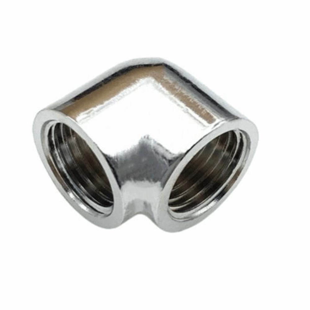 

2PCS 90 Degree G1/4 Thread Adapter Double Internal Thread Black/Silver/White PC Water Cooling Water Cooling Fitting срібний