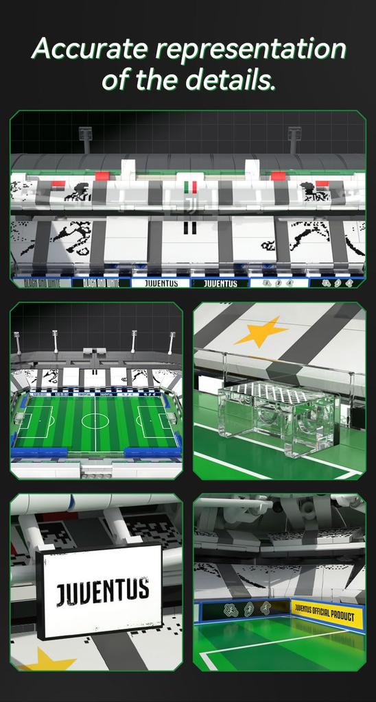 CaDA Juventus Home Stadium Allianz Stadium / Juventus Officially Licensed Block 3638 Piece (Juventus Stadium)