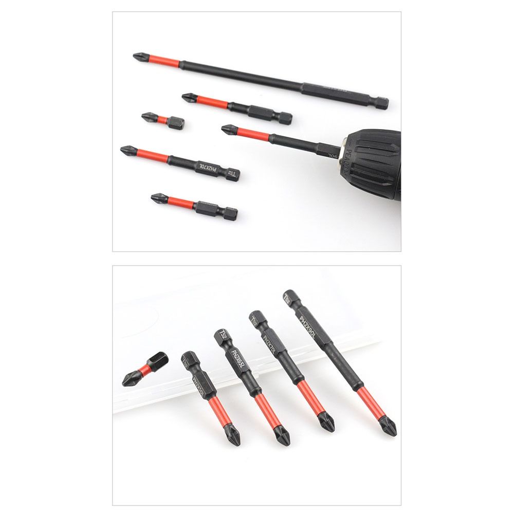 4/5/6Pcs Non-slip Magnetic Batch Head Wear-resistant High Hardness Bit  for Power Drilling