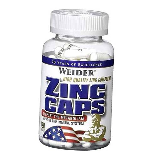 Цинк, Zinc Caps, Weider  120капс (36089007)