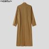 INCERUN Vintage Herren Langarm Offene Vorderseite Lässige Lange Strickjacke Oberteile
