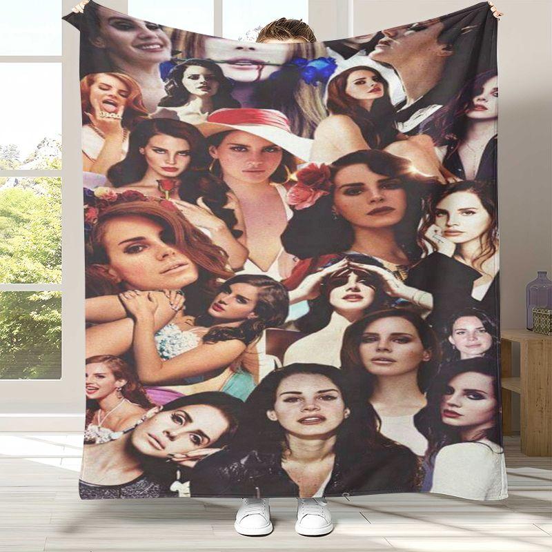 Coperta in Flanella Cantante Lana Del Rey Lizzy Grant, Coperta Morbida Calda in Peluche per Casa Camera da Letto Letto Divano Ufficio Campeggio regalo