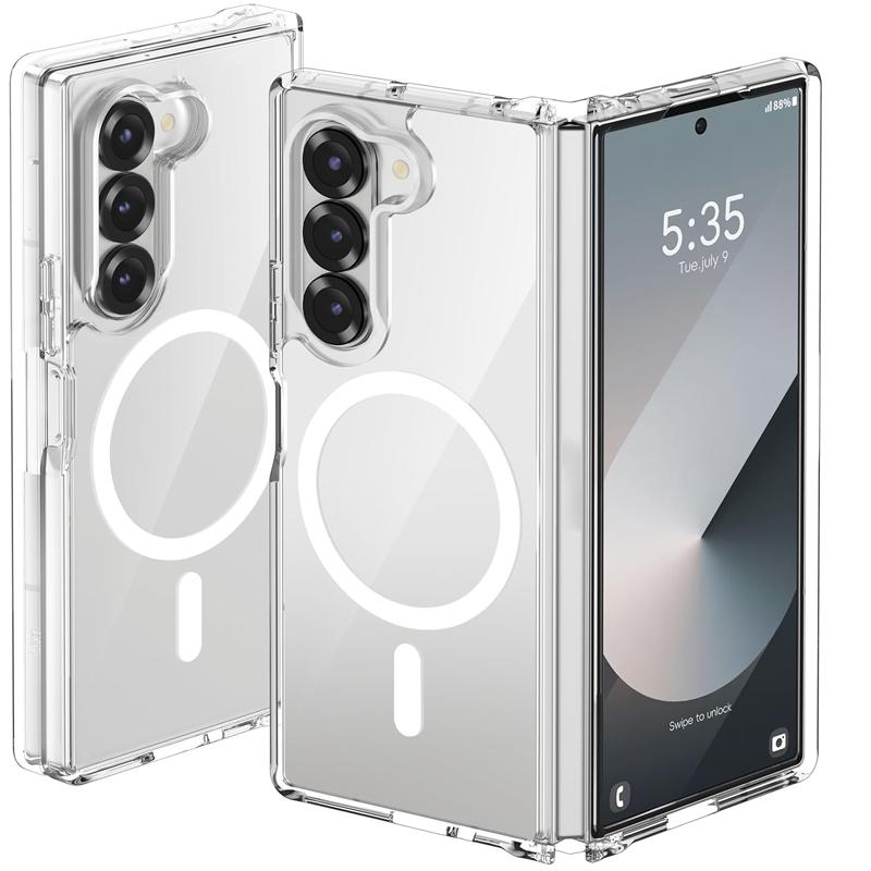 Translucent Matte Magnetic Camera Lens Protection Phone Case for Samsung Galaxy ZFold 7 5G 6 8 Wide Lightweight Slim