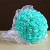 Crystal Lace Roses Bridesmaid Wedding Bouquet Bridal Artificial Silk Flowers 