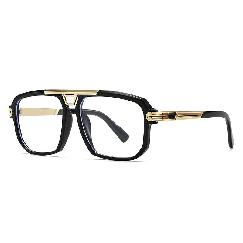 Neue Vintage Klassische Designer Doppelbrücke Quadratische Sonnenbrille Damen für Herren Männlich Luxus Sonnenbrille Punk Große Rahmen Shades Uv400