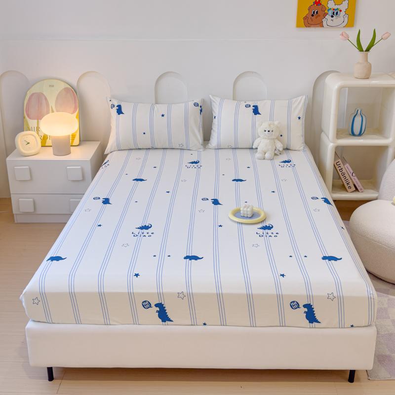 100% Cotton Fitted Sheet Soft Bed Cover Skin-friendly Bedsheets Home Mattress Cover Elastic Bed Linen Lençol (No Pillowcase)