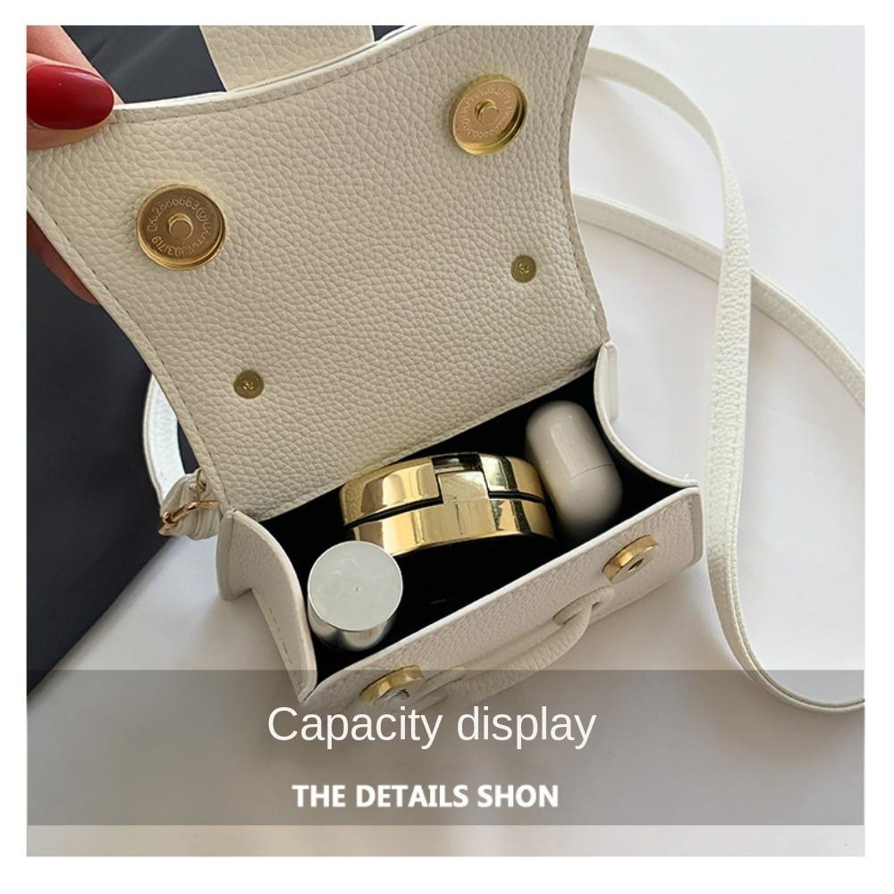 Jednobarevná taška z umělé kůže PU taška do ruky malá roztomilá taška přes rameno