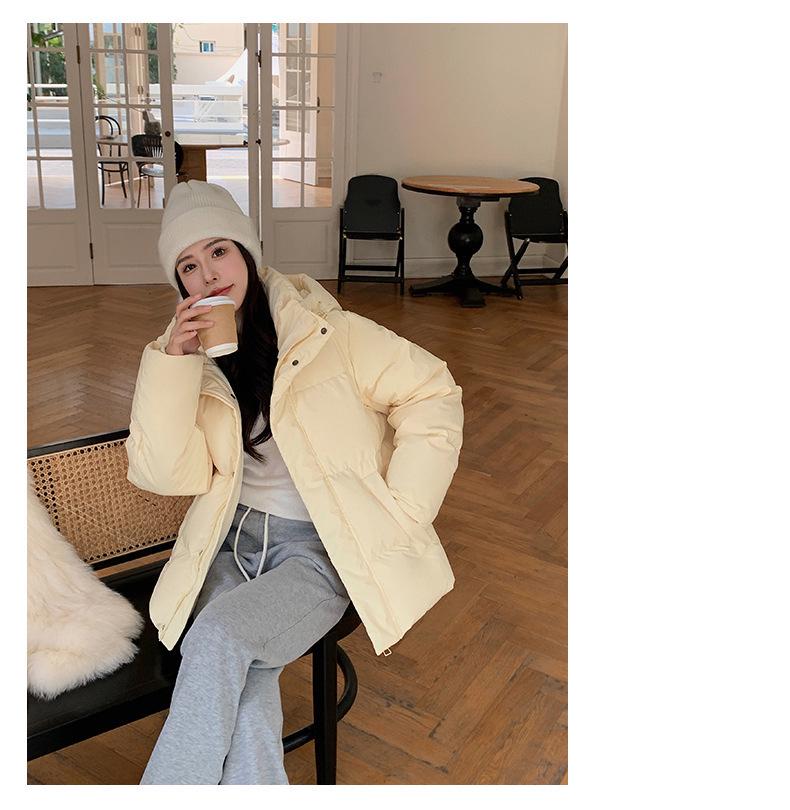 Women's Korean Style Short Thickened White Duck Down Jacket with Graphene - Petite & Versatile