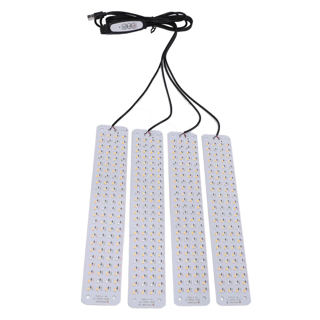 LED Grow Light Panel for Indoor Plants 384 LEDs Growing Lamp Dimmable Intelligent Timing 5V