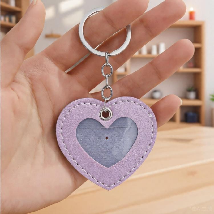 Scratch Resistant Access Card Organizers ID Keys Cards Sleeve Leather Keychain Key Holder Pendant Keychain Accessory