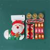 10Pcs Christmas Self Sealing Bags Plastic Gift Bags Candy Cookie Snack Packaging Bag Christmas New Year Party DIY Decorations