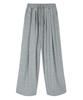 Lxt Double-Pleat Hidden String Wide Sweatpants [Grey Melange]