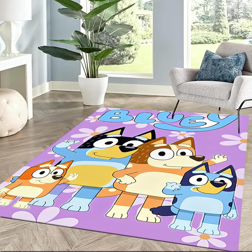I tappeti quadrati Bluey Family Adventure sono un'ottima scelta per soggiorni, camere da letto, decorazioni per la casa e come regali.