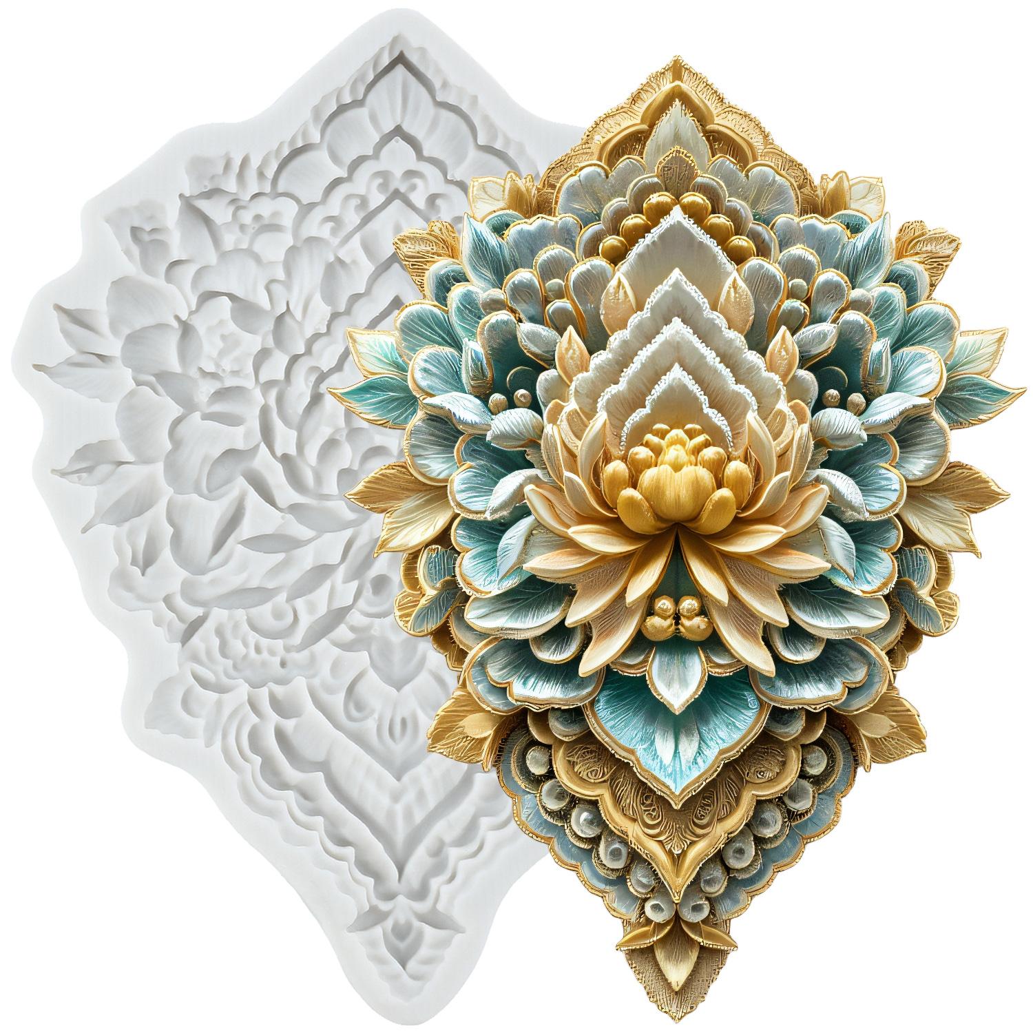 

Baroque Silicone Mold Scroll Border Lace Fondant Molds Cake Decorating Tools Theme Cake Dessert Decorated Chocolate Candy Mold серый