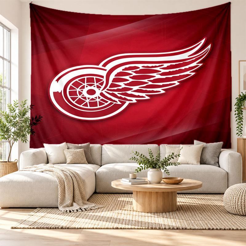 Detroit Red Wings Wall Tapestry, Soft Fabric Wall Hanging, Decorative Backdrop For Bedroom Home Wall Art