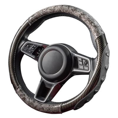 SHIMAKYO Malý volant pro Kei a Standardní Karbonové vlákno a Dřevodekor 3D Stylový Auto Pohodlný Interiér Auta Pasuje Šedý Potah, Velikost, Auta,