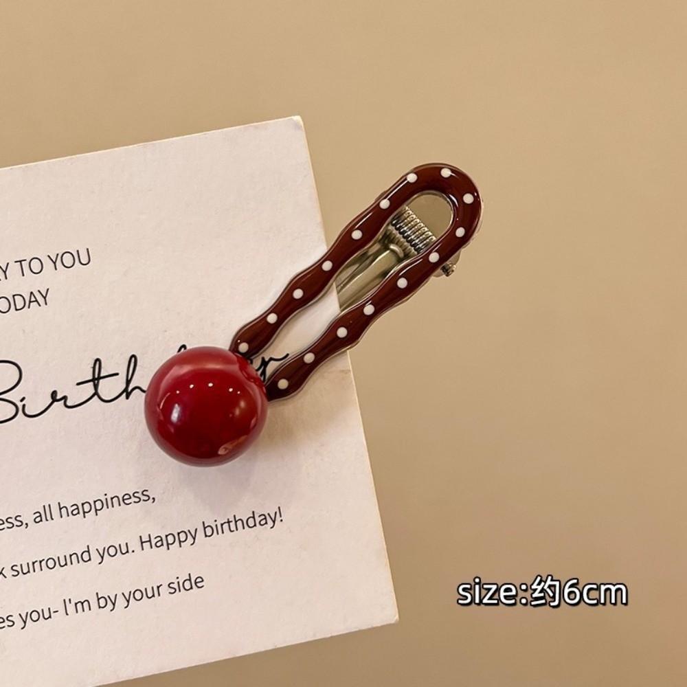 

Seamless Hair Clip Polka Dot Duckbill Hair Clips Sweet Hairpin Hair Styling Accessories 4