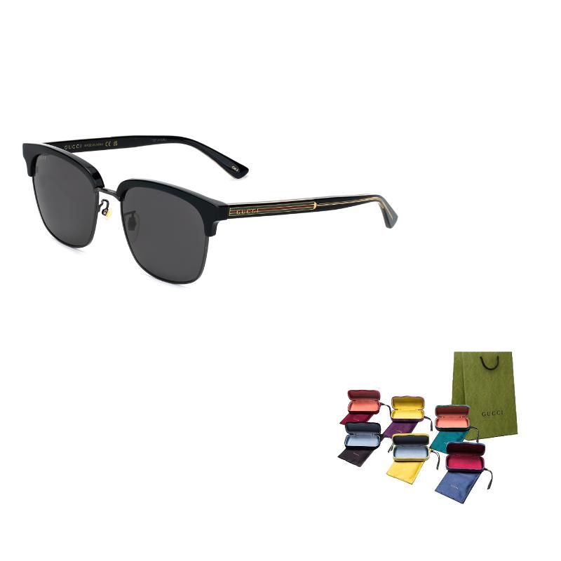 

GUCCI Monogram Temples Plate Frames Irregular Sunglasses Men s F чёрный