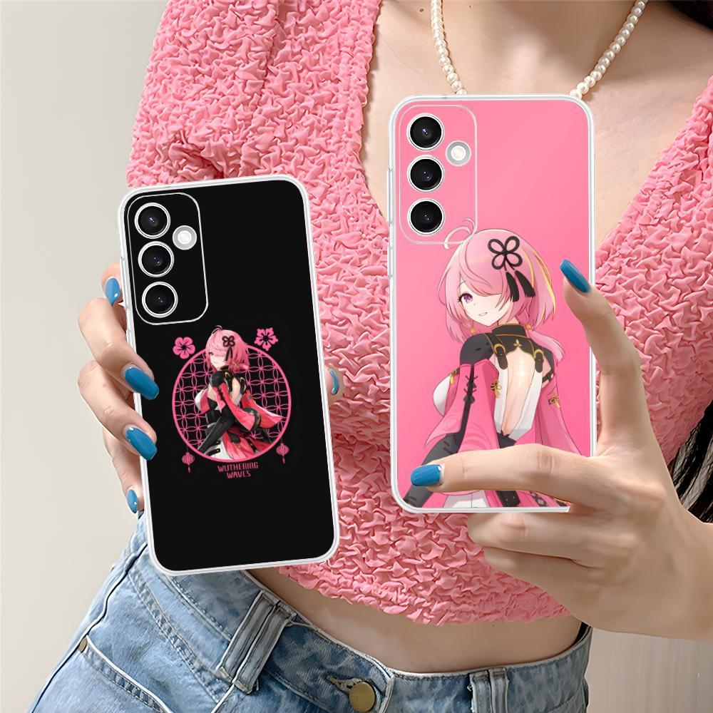 Wuthering Waves Taoqi Mobile Phone Case for Samsung Galaxy S25 S24 S23 S22 S21Plus FE Ultra Clear Colorful Cover Pretty Luxury