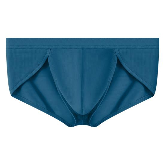 Men Briefs High Elasticity Fit Tight Cut Solid Color Panties Breathable Smooth Wiring Low Waist Underwear Daily Wear