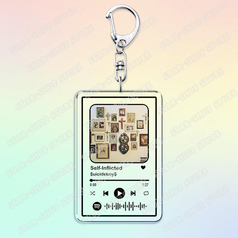 

New THY KINGDOM COME Album Rap Music Keychains for Women Accessories Bag Keying Jewelry Fans Gifts
