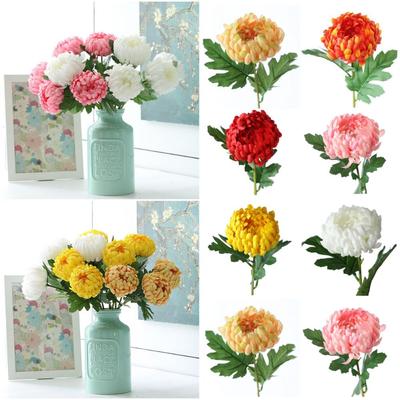 Multicolor Artificial Flower Silk Petals Floral Arrangement Creative Lifelike Chrysanthemum  Gift