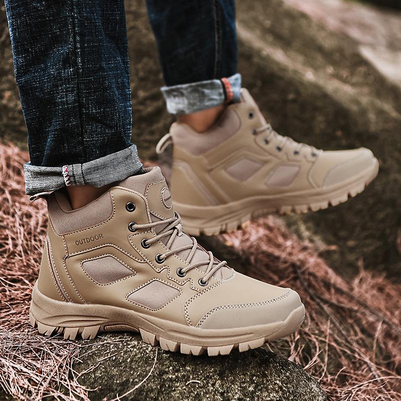 Pánské vysoké turistické boty, ležérní tenisky, bojové boty, protiskluzové a odolné proti opotřebení, outdoorové boty