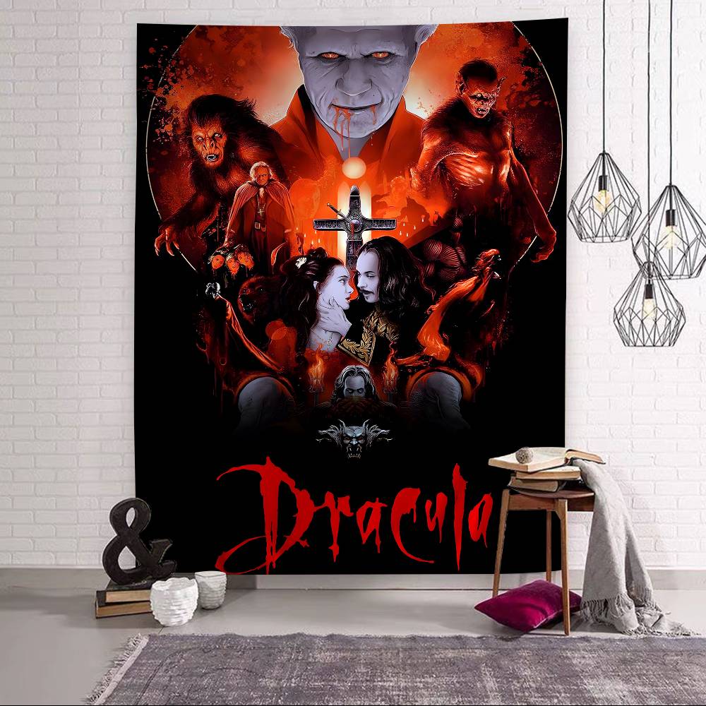 Horror Vampire Movie Dracula 1992 Vintage Colorful Tapestry Wall Hanging Hippie Flower Wall Carpets Dorm Decor Wall Art Decor