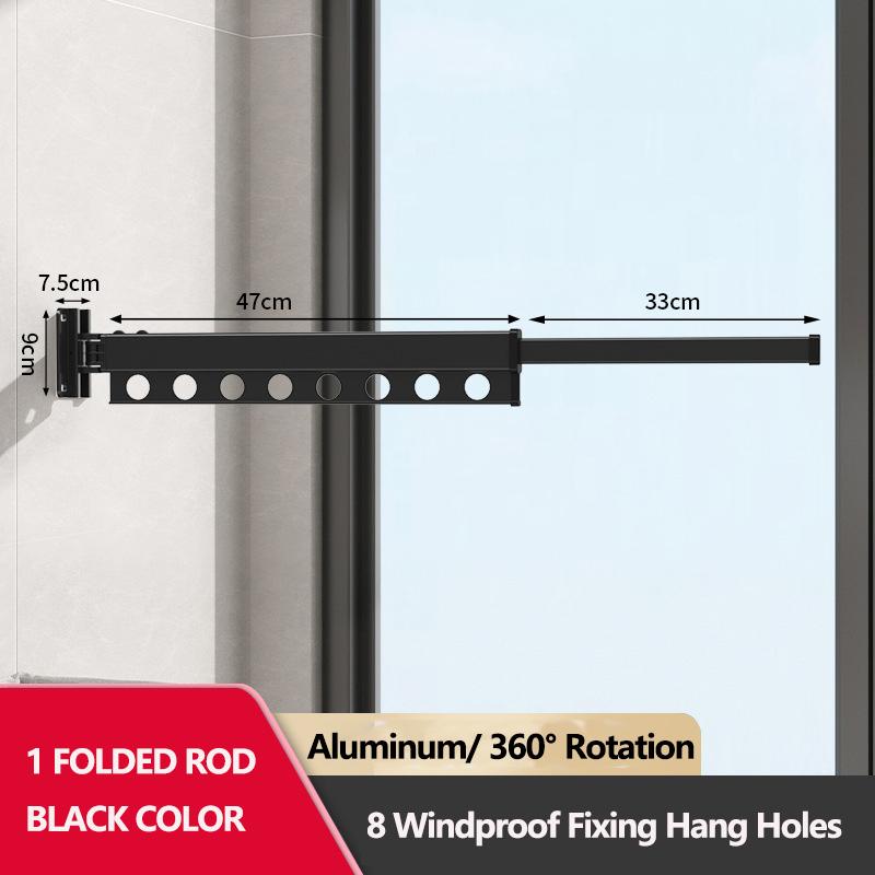 Wall Mounted Clothes Drying Rack Folding Extendable Clothesline Clothes Retractable Organizer Laundry Holder Wall Clothesline