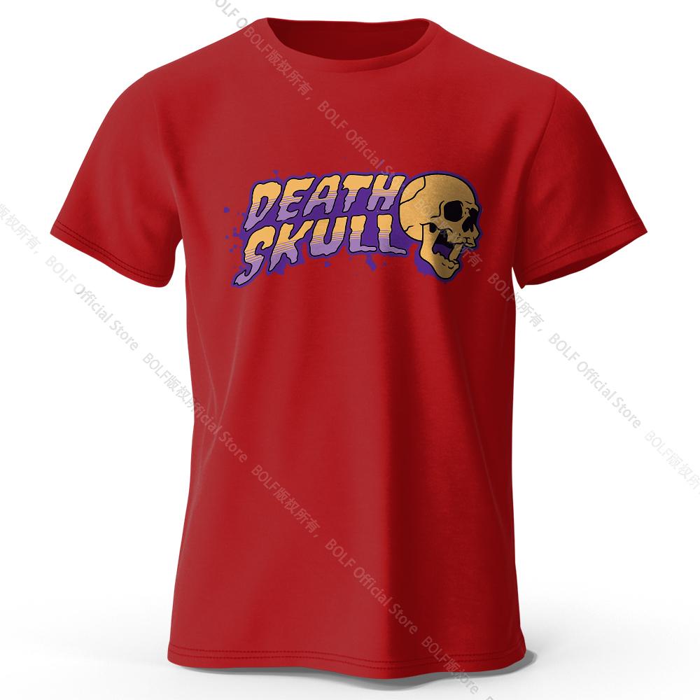 

Футболка с принтом черепа смерти 100% хлопок оверсайз готические графические футболки для мужчин женщин летние топы панк уличная одежда XXXL вино красного