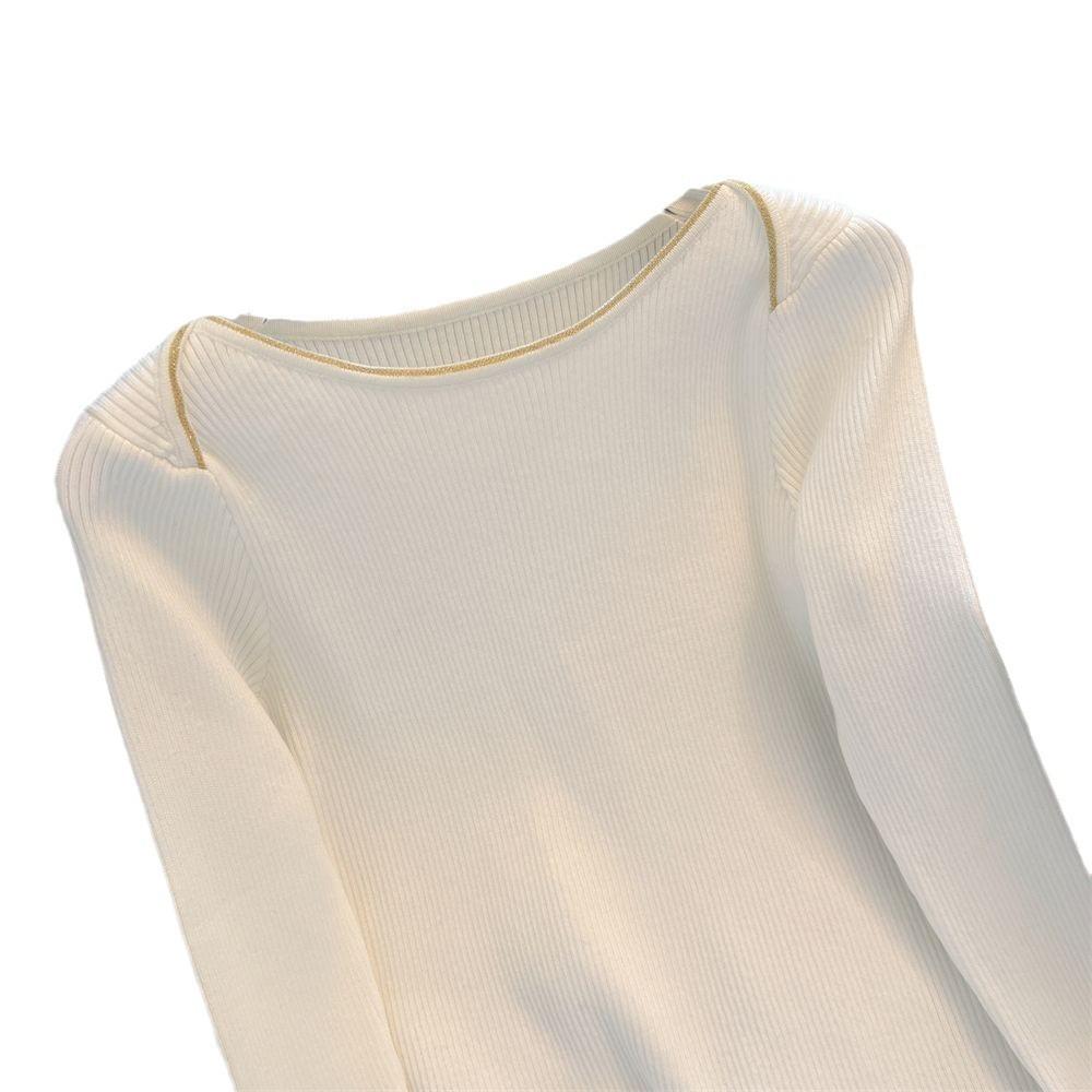 2025 Women's Lace-Up Bell Sleeve Knit Top: Age-Reducing Slim Fit for Autumn/Winter