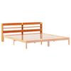 Headboard with Shelves Wax Brown 180 Cm Solid Pine Wood