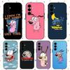 Cartoon Courage the Cowardl Phone Case For Samsung Galaxy S26 S25 S24 S23 S22 S21 Plus Ultra Note20 Soft Black