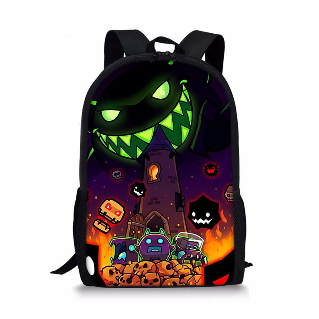 Trendige Beliebte Geometry Dash Notizbuch Rucksäcke Schüler Schultaschen 3D Druck Oxford Wasserdicht Jungen/Mädchen Laptop Rucksäcke