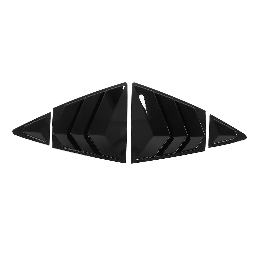 4-teiliges Set Heckseitenfenster Lamellenabdeckung Zierleiste Glänzend Schwarz Ersatz für Corolla 2019–2021