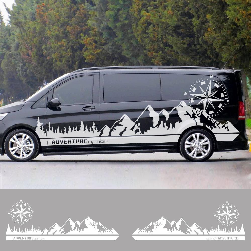 Car Stickers For Mercedes Benz Vito V Class Viano W447 W639 W638 Camper Van Motorhome Graphics Vinyl Decals Tuning Accessories