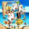One Piece Thousand Sunny Going Merry Micro Bricks 4in1 Building Blocks Model Toys Ornament Pirate Ship Figures Kits Gifts